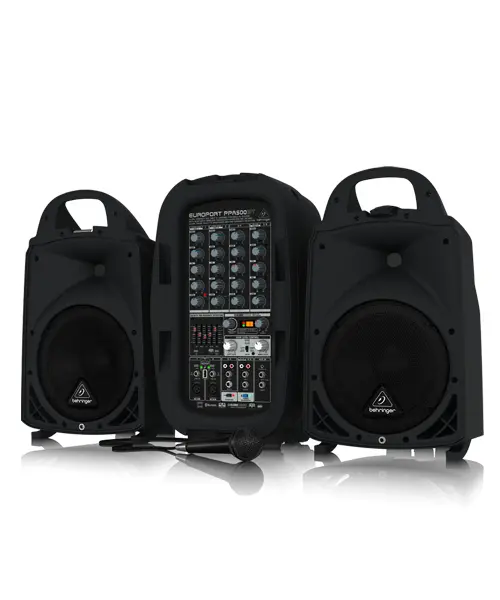 BEHRINGER PPA500BT ชุดเครื่องเสียงเคลื่อนที่ ลำโพง 8 นิ้ว 500 วัตต์ มิกเซอร์ 6 ชาแนล Bluetooth® ในตัว พร้อมไมค์สาย