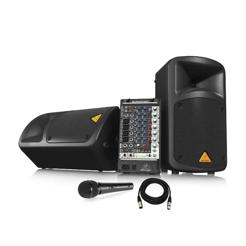 BEHRINGER EPS 500MP3 ชุดเครื่องเสียงเคลื่อนที่ 8 นิ้ว 500 วัตต์ เพาเวอร์มิกเซอร์ 8 ชาแนล