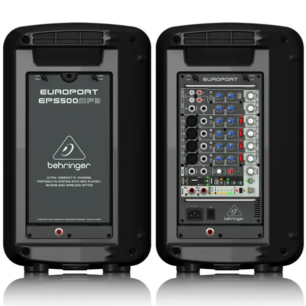 BEHRINGER EPS 500MP3 ชุดเครื่องเสียงเคลื่อนที่ 8 นิ้ว 500 วัตต์ เพาเวอร์มิกเซอร์ 8 ชาแนล - Image 4