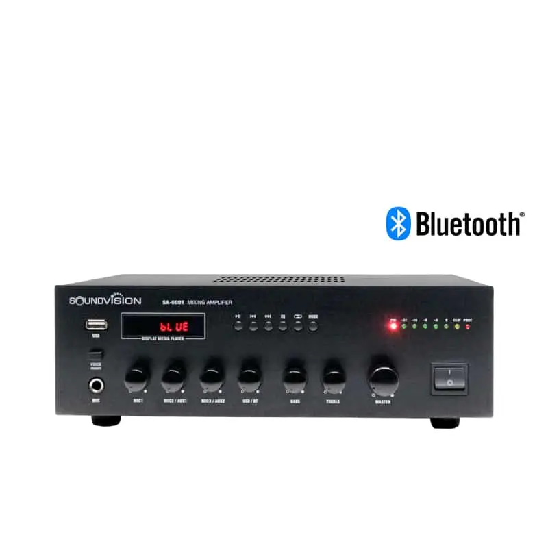 SOUNDVISION SA-60BT แอมป์มิกเซอร์ 60 วัตต์ มีฟังก์ชั่น USB ,BLUETOOTH