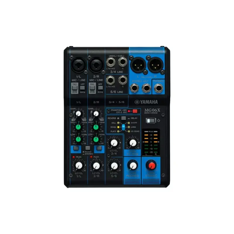 YAMAHA MG06X Analog Mixer 6 Input เครื่องผสมสัญญาณเสียง มิกเซอร์ อนาล็อก 6 ชาแนล