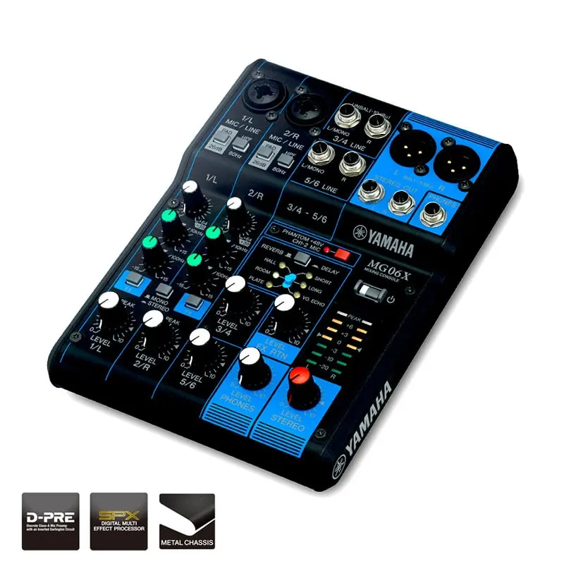 YAMAHA MG06X Analog Mixer 6 Input เครื่องผสมสัญญาณเสียง มิกเซอร์ อนาล็อก 6 ชาแนล - Image 2
