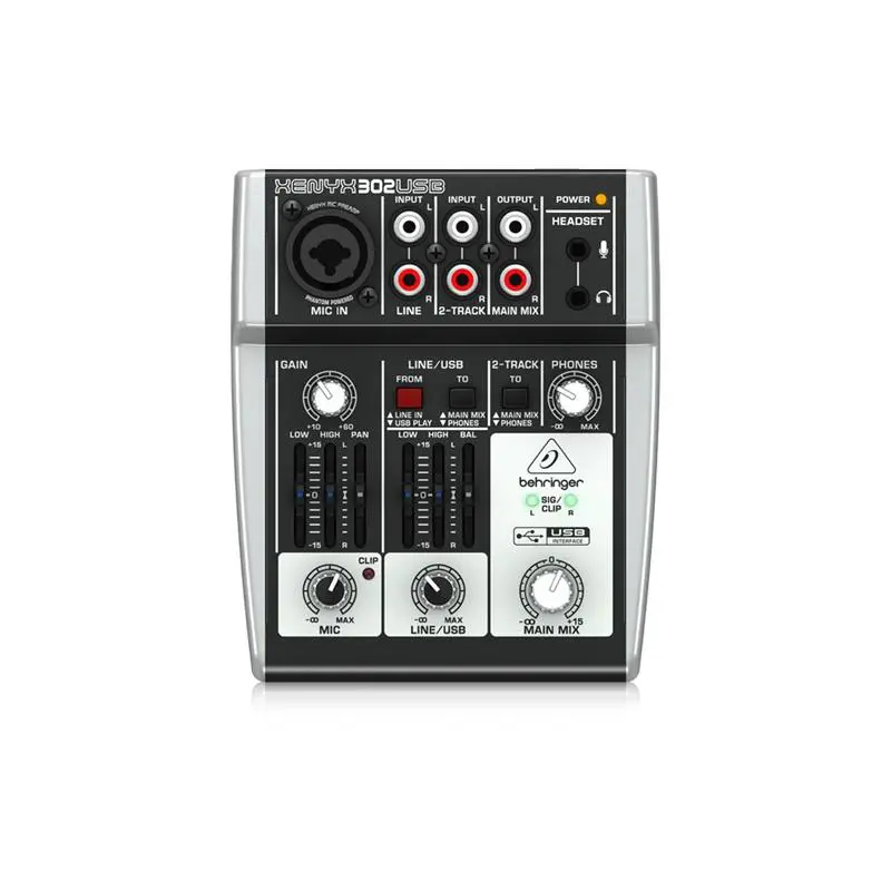 BEHRINGER 302USB มิกเซอร์ อนาล็อก 5 ชาแนล พร้อม XENYX Mic Preamp และ USB/Audio Interface