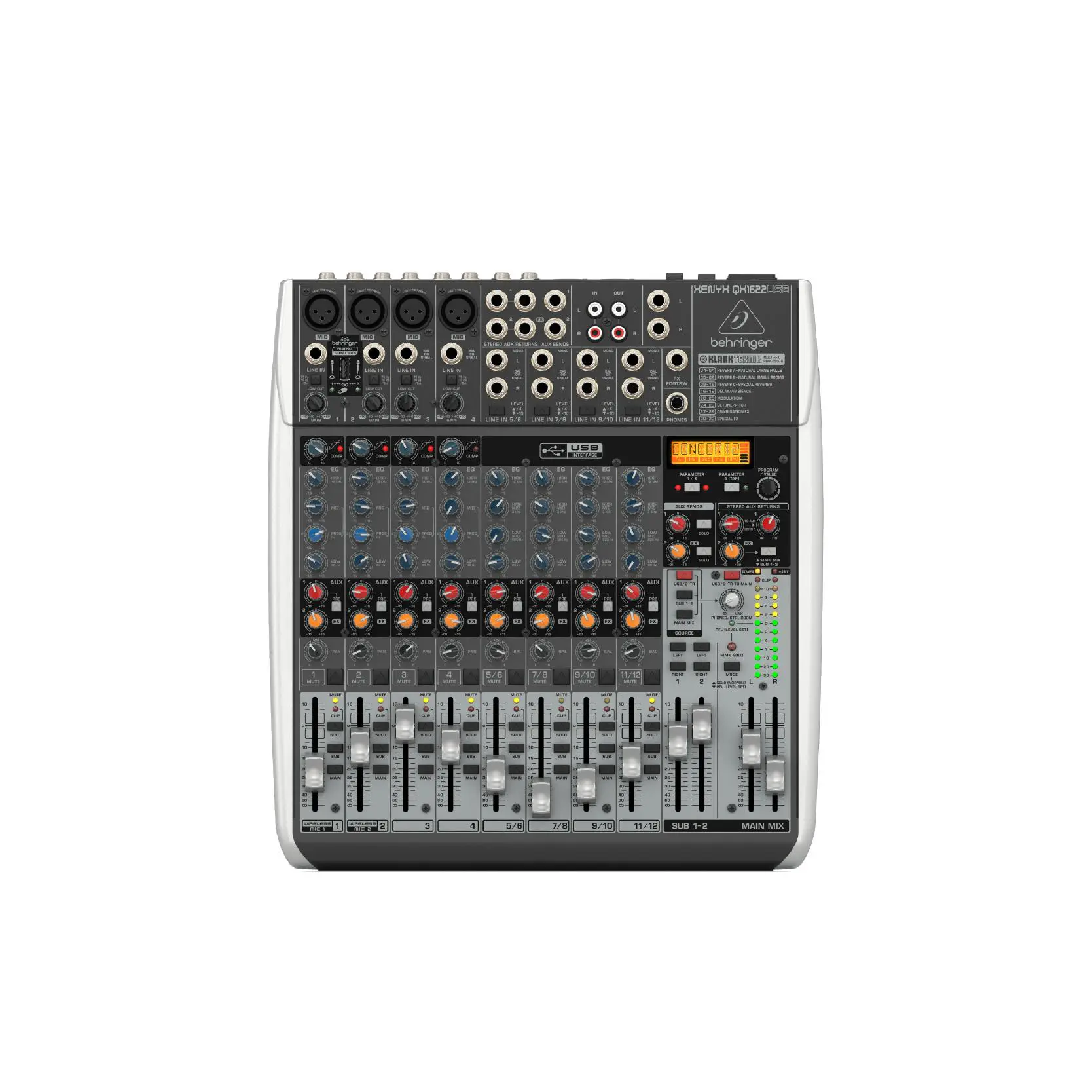 BEHRINGER XENYX QX1622USB เครื่องผสมสัญญาณเสียง อนาล็อก 16-Input 2/2-Bus - Image 3