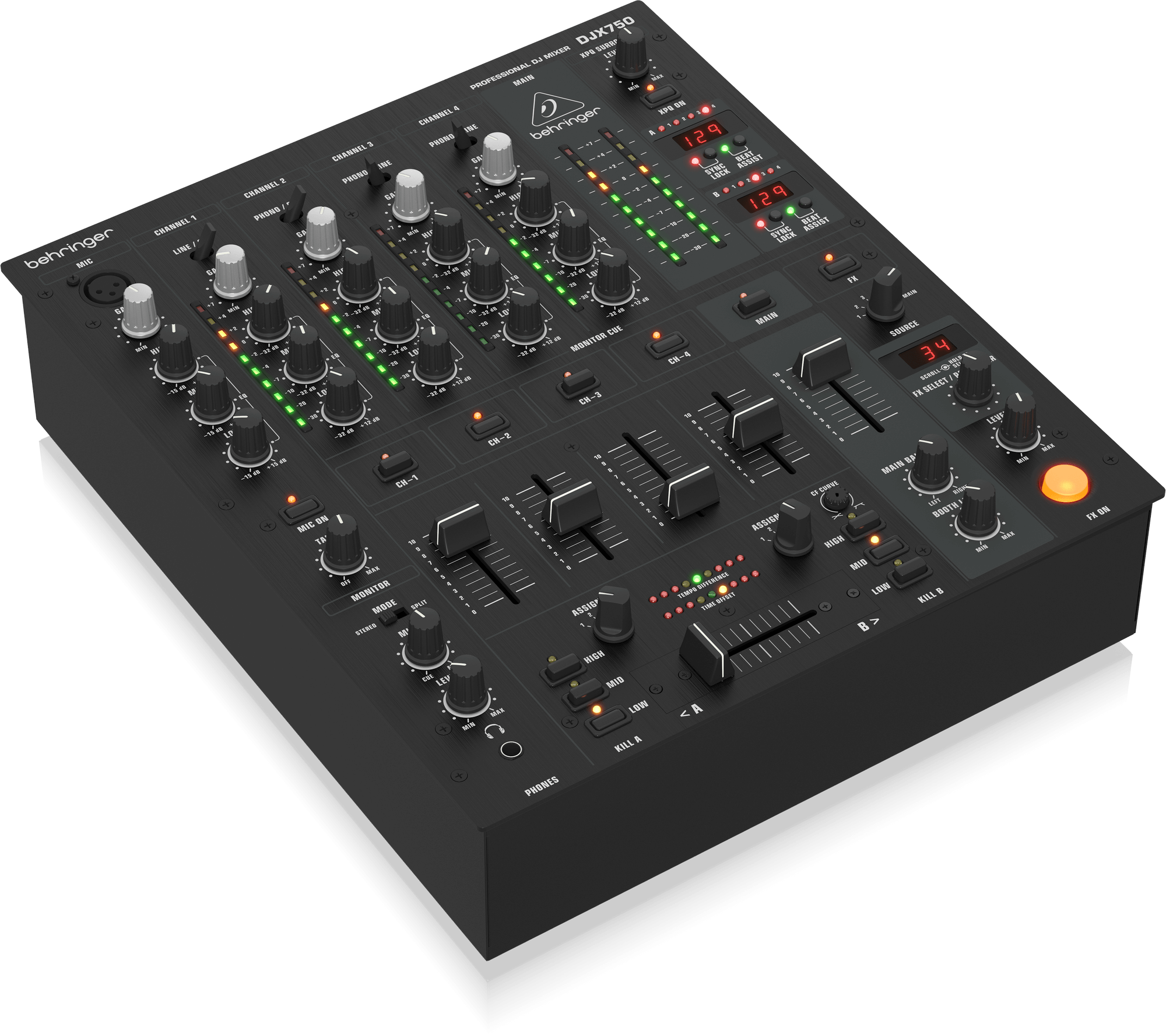 BEHRINGER DJX750 เครื่องผสมสัญญาณเสียงสำหรับดีเจ 5 ชาแนล - Image 4