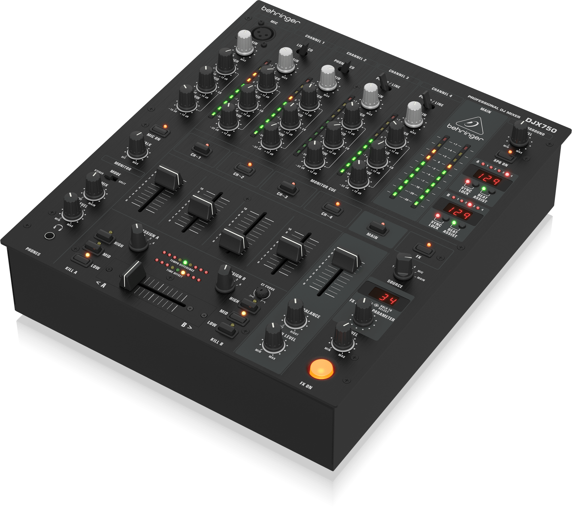 BEHRINGER DJX750 เครื่องผสมสัญญาณเสียงสำหรับดีเจ 5 ชาแนล - Image 3