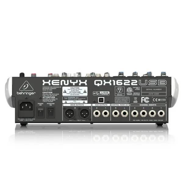 BEHRINGER XENYX QX1622USB เครื่องผสมสัญญาณเสียง อนาล็อก 16-Input 2/2-Bus - Image 4