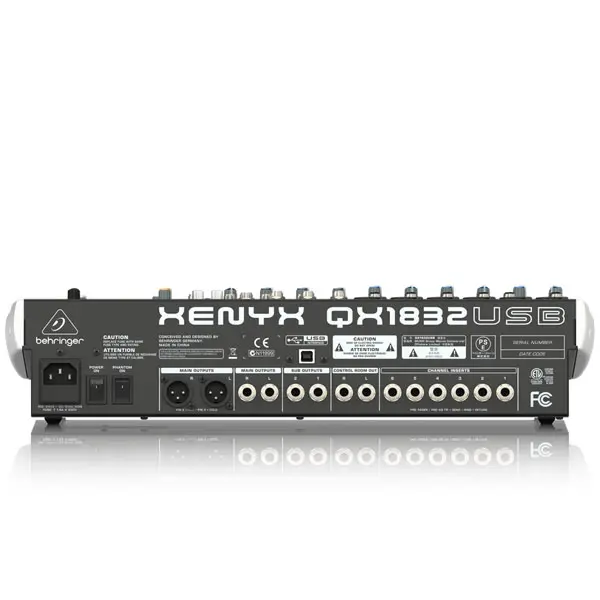 BEHRINGER XENYX QX1832USB เครื่องผสมสัญญาณเสียง อนาล็อก 18-Input 3/2-Bus - Image 4