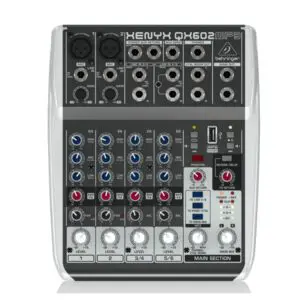 BEHRINGER XENYX QX602MP3 เครื่องผสมสัญญาณเสียงอนาล็อก Premium 6-Input 2-Bus