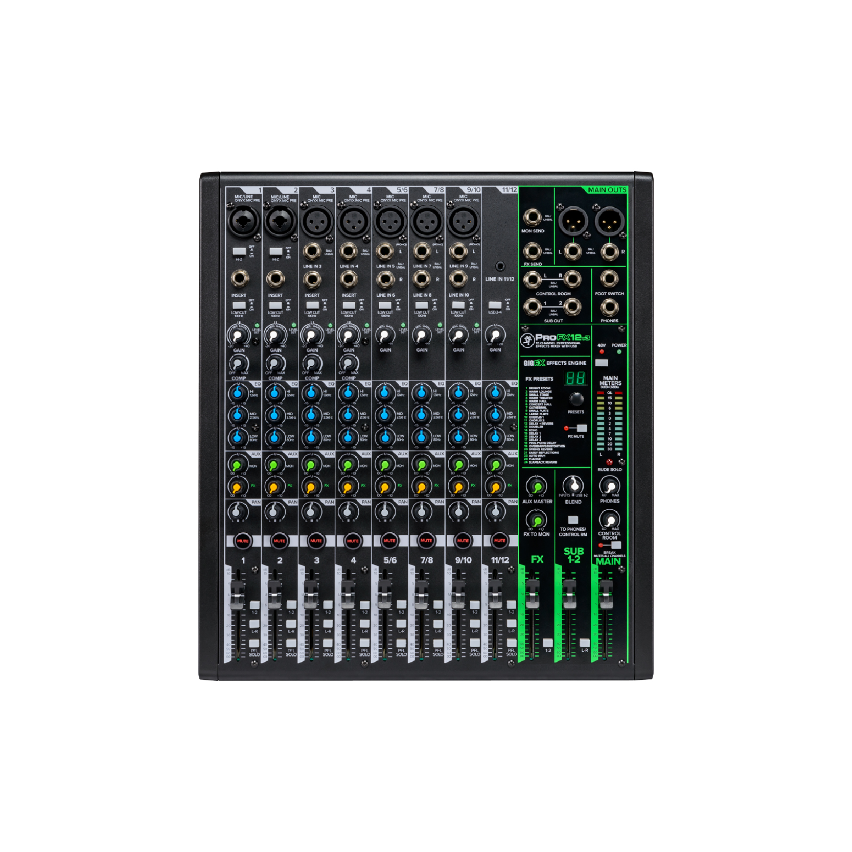 MACKIE ProFX12v3 มิกเซอร์ อนาล็อก 12 ชาแนล