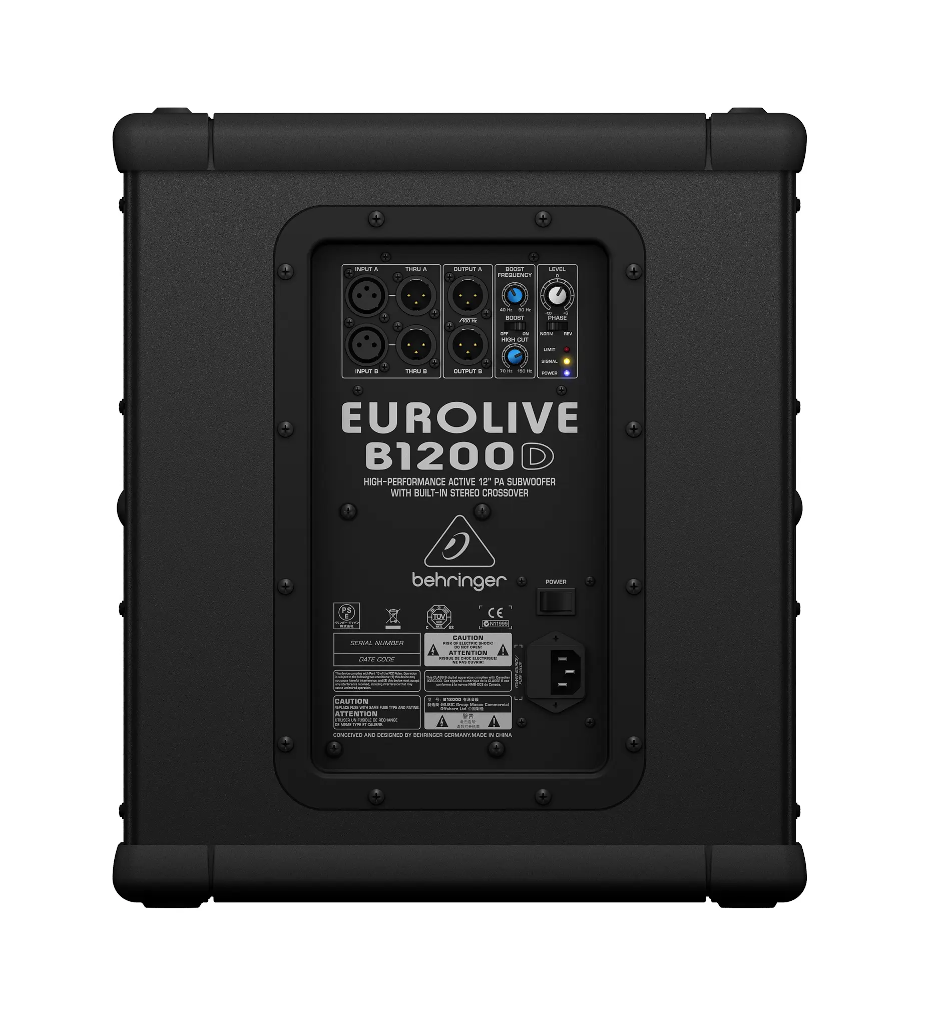 Behringer B1200D-PRO ลำโพงซับวูฟเฟอร์ 12 นิ้ว ความดัง 122 dB แอมป์ในตัว 500 วัตต์ - Image 3