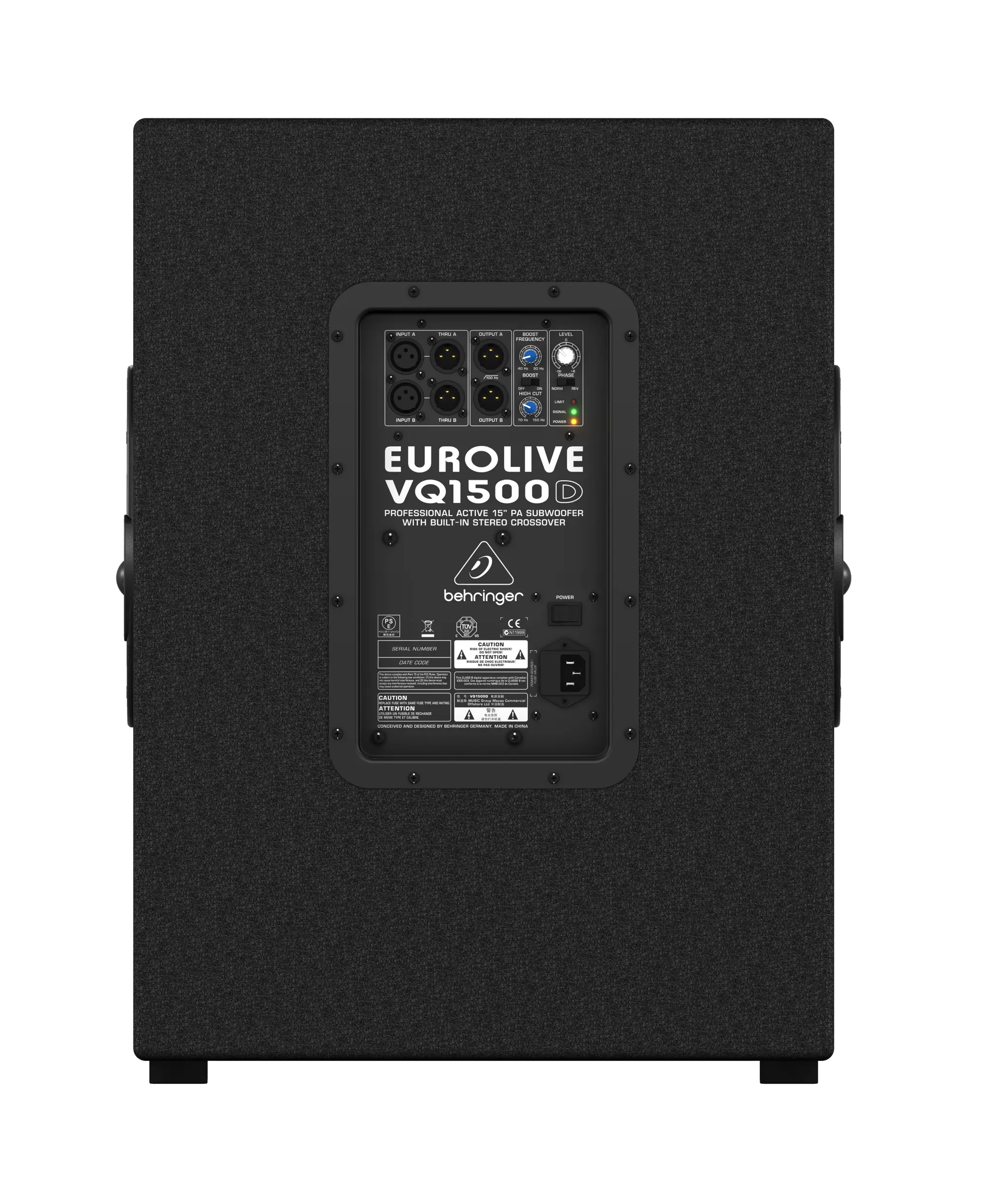 Behringer VQ1500D ลำโพงซับวูฟเฟอร์ 15 นิ้ว ความดัง 122 dB แอมป์ในตัว 500 วัตต์ - Image 3