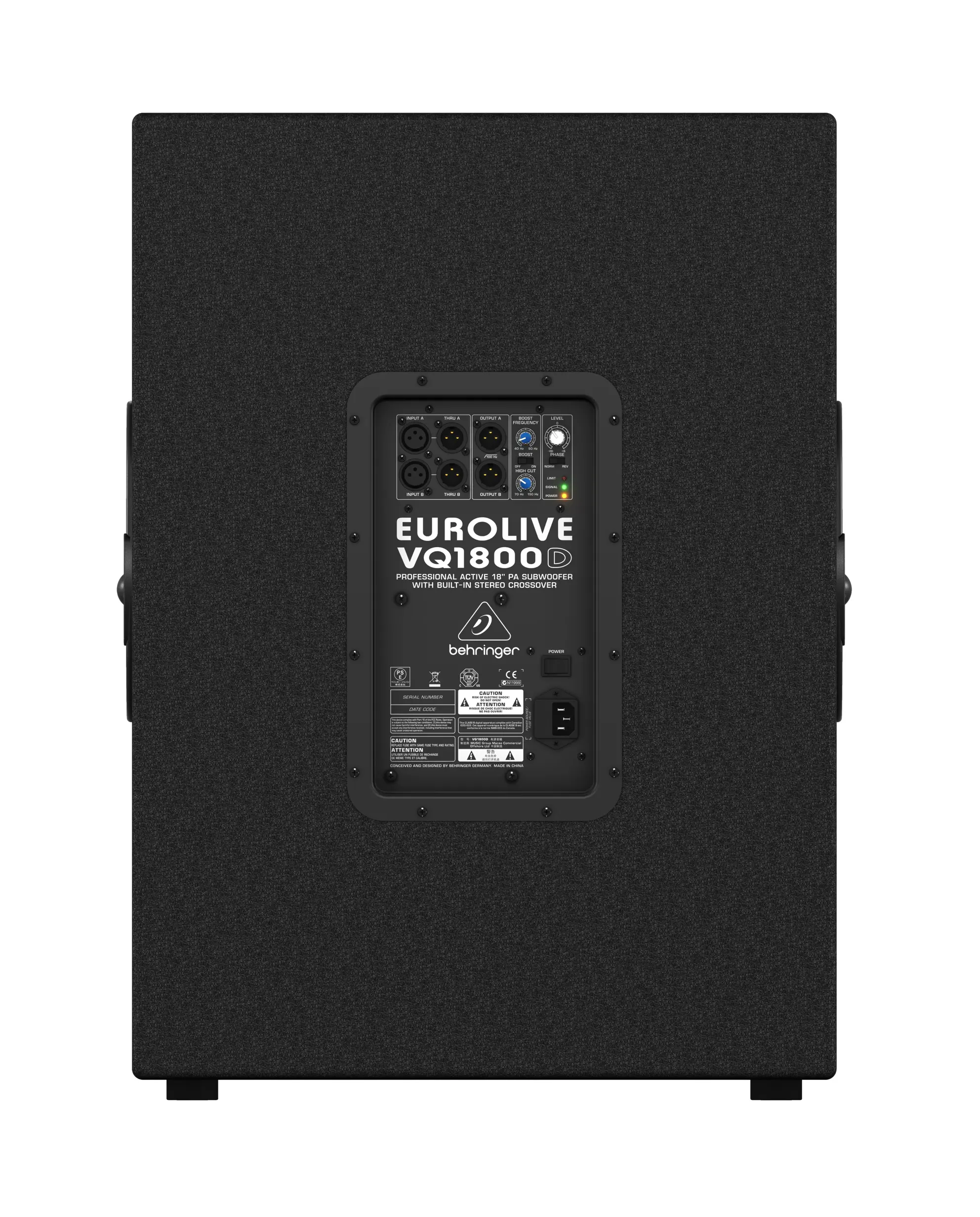 Behringer VQ1800D ลำโพงซับวูฟเฟอร์ 18 นิ้ว แอมป์ในตัว 500 วัตต์ ความดัง 124 dB - Image 2