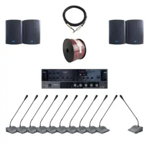 SET NPE CF-50 Series + MICROTECH MT-06S ชุดไมค์ประชุม 11 ท่าน