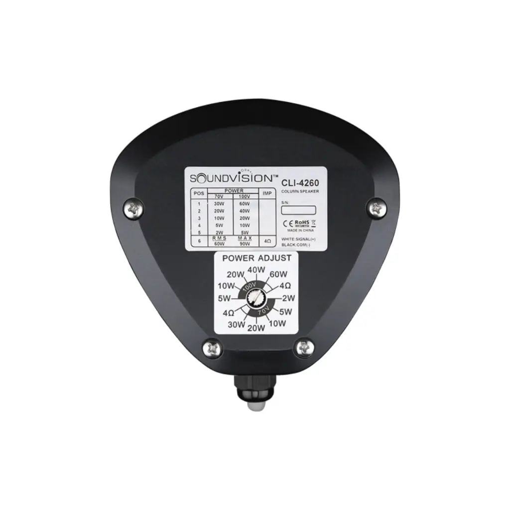 SOUNDVISION CLI-4260 ลำโพงคอลัมน์ พาสซีฟ ขนาด 4×3 นิ้ว รองรับโอห์มและโวลต์ไลน์ - Image 4