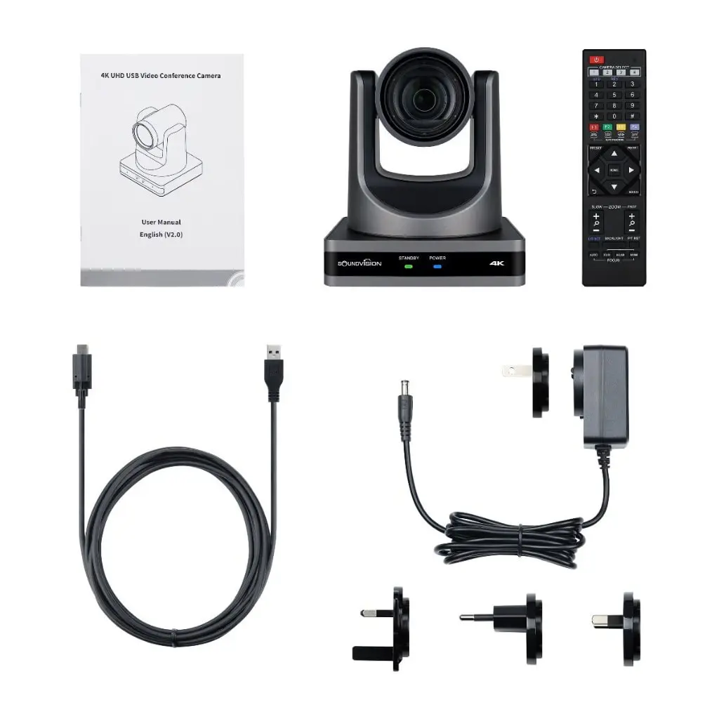 SOUNDVISION UHD-400AT20X กล้อง PTZ ความละเอียด 4K UHD พร้อม Optical Zoom 20 เท่า และระบบ Auto Tracking สำหรับการประชุมออนไลน์ - Image 4