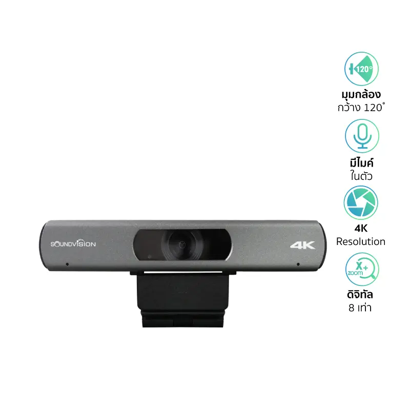SOUNDVISION VC 4K PRO(120) SET 1 กล้อง EPTZ สำหรับห้องประชุมออนไลน์ พร้อมไมค์ประชุมทางไกล - Image 6