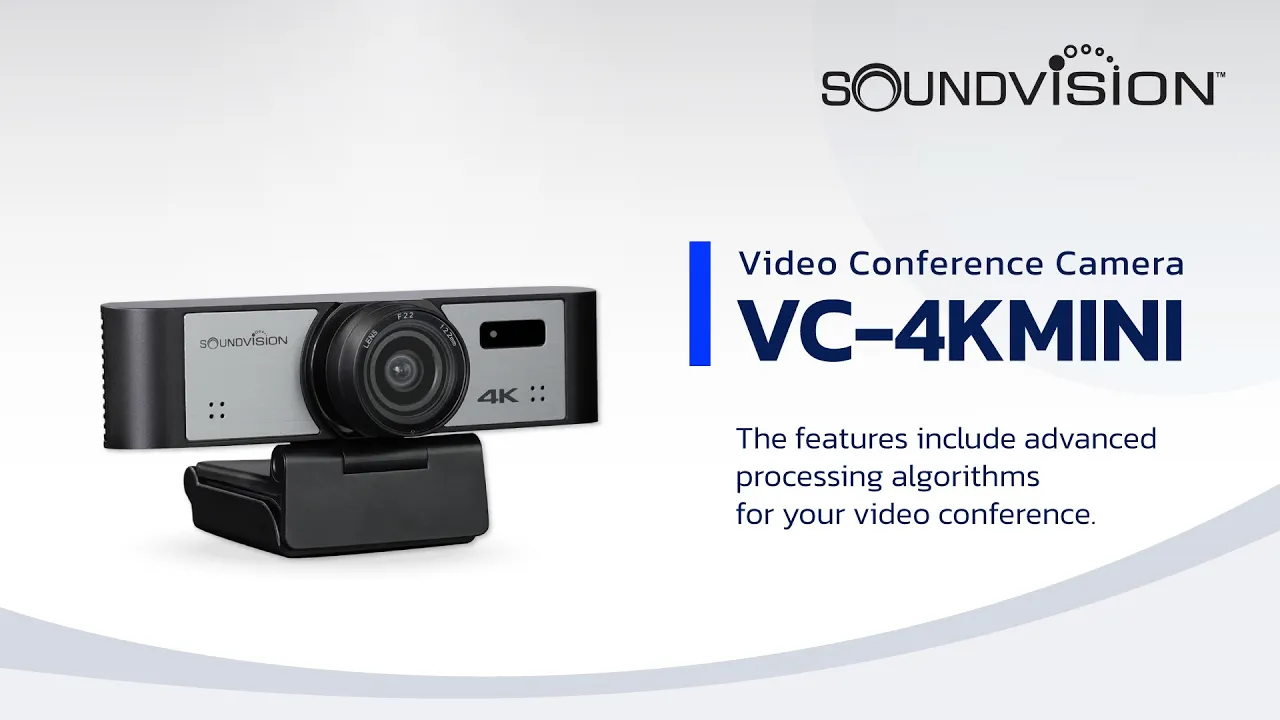 SOUNDVISION VC-4K mini กล้อง EPTZ สำหรับห้องประชุมออนไลน์ 4K Ultra HD, Digital Zoom 4X - Image 8