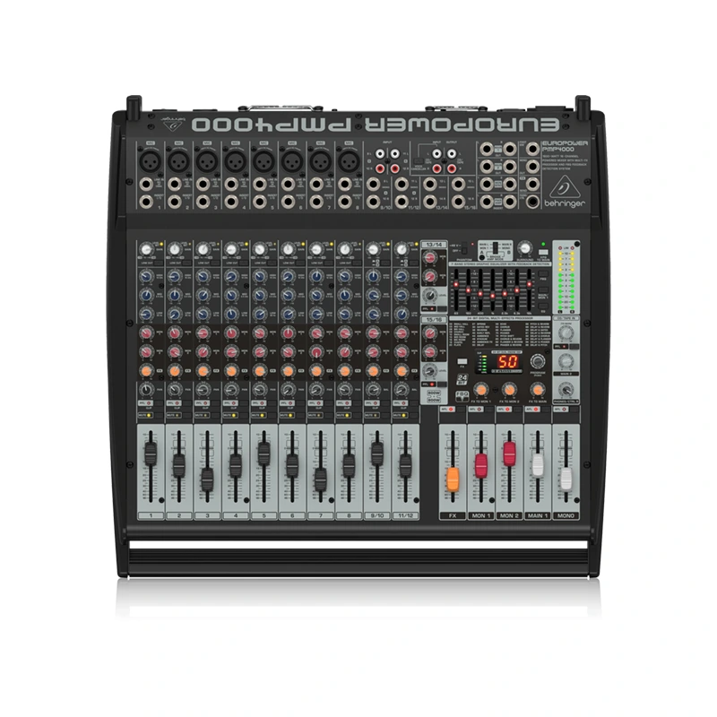BEHRINGER PMP4000 เพาเวอร์มิกเซอร์ 16 ชาแนล 1600 วัตต์ พร้อม Multi-FX Processor และ FBQ Feedback Detection