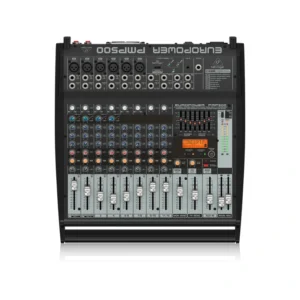 BEHRINGER PMP500 เพาเวอร์มิกเซอร์ 12 ชาแนล 500 วัตต์ พร้อม Klark Teknik Multi-FX Processor, Compressors, FBQ Feedback Detection