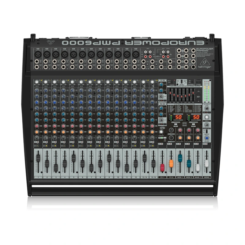 BEHRINGER PMP6000 เพาเวอร์มิกเซอร์ 20 ชาแนล 1600 วัตต์ พร้อม Dual Multi-FX Processor และ FBQ Feedback Detection