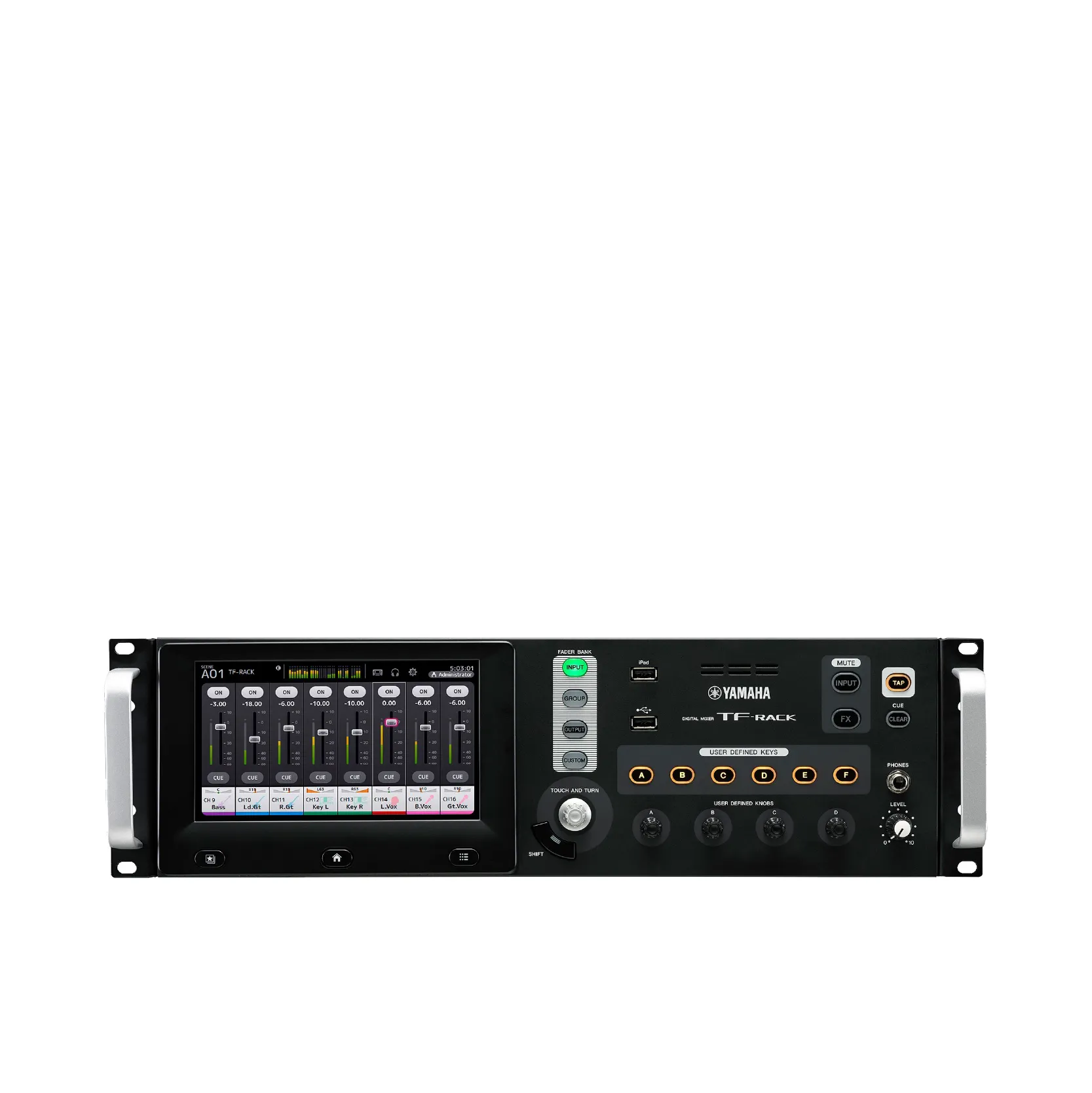 YAMAHA TF RACK ดิจิตอล มิกเซอร์ ยึดแรกส์ 16 อินพุตไมค์