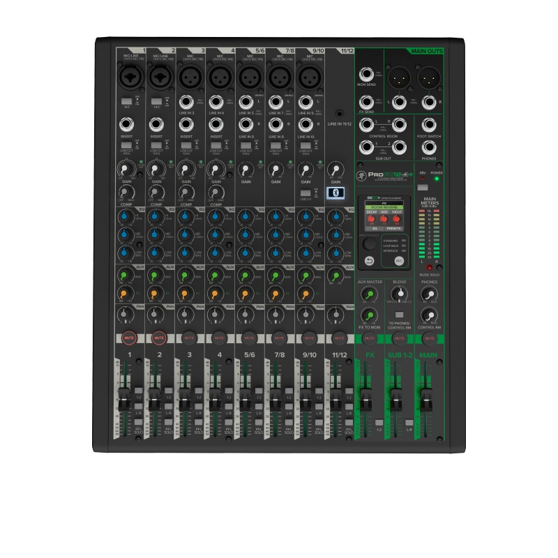 MACKIE ProFX12v3+ มิกเซอร์ อนาล็อก 12 ชาแนล พร้อม USB recording Mode และ Bluetooth