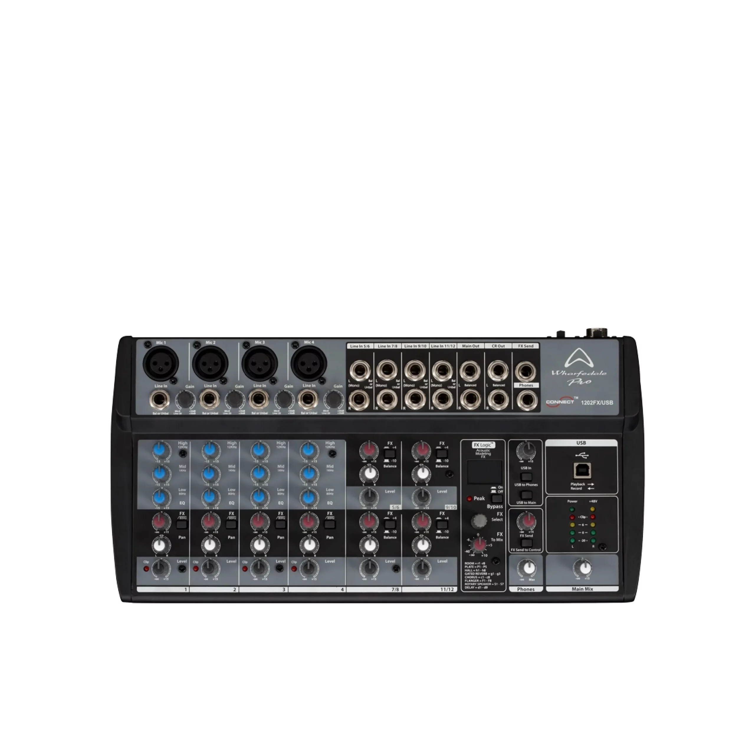 WHARFEDALE PRO Connect 1202-FX เครื่องผสมสัญญาณเสียง อนาล็อก 12 ชาแนล